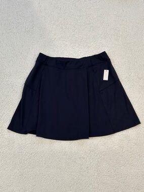 T by Talbots Navy Blue Skort Flare Skirt sz 1X Golf Tennis Pickleball Athleisure
